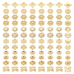 Elite DIY Jewelry Making Kits, Including Brass Snowflake Spacer Beads and Flower Petal Bead Caps, Golden, 4~6x4~6.5x1~2mm, 144Pcs/box(DIY-PH0009-26)