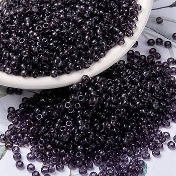 MIYUKI Round Rocailles Beads, Japanese Seed Beads, 8/0, (RR157) Transparent Amethyst, 8/0, 3mm, Hole: 1mm, about 19000~20500pcs/pound