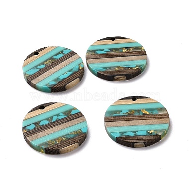 Transparent Resin & Walnut Wood Pendants(RESI-TAC0017-68A-03)-3