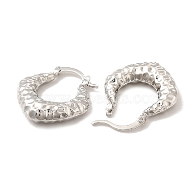 Rack Plating Brass Rhombus Hoop Earrings for Women(EJEW-G342-03P)-2