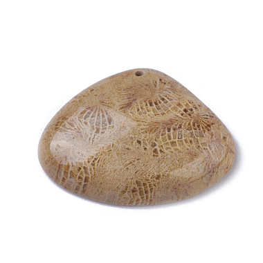 Natural Fossil Coral Pendants(G-G779-02B)-2
