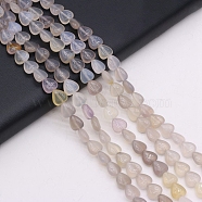 Natural Grey Agate Beads Strands, Heart, 10x10mm, about 38pcs/strand(HEAR-PW0002-083-03)