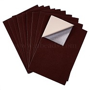 Jewelry Flocking Cloth, Self-adhesive Fabric, Coconut Brown, 40x28.9~29cm, 12sheets/set(TOOL-BC0001-75R)