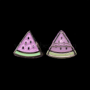 Resin Enamel Beads, Transparent, Watermelon, Violet, 24x26x9mm, Hole: 3.5mm(RESI-CJC0008-32A)