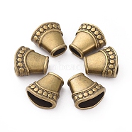 Tibetan Style Bead Cones, Cadmium Free & Nickel Free & Lead Free, Column, Antique Bronze, 15x15x8mm, Hole: 6x3mm, Inner Diameter: 13x5.5mm(TIBEB-A124175-AB-FF)
