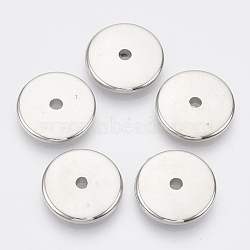 CCB Plastic Beads, Flat Round, Platinum, 18x3mm, Hole: 2.5mm(X-CCB-S163-065P)