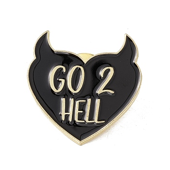 Creative Enamel Pin, Gold Plated Badge for Backpack Clothes, Heart Pattern, 28x27.5x1.5mm