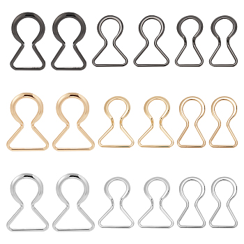 18Pcs 9 Style Alloy Belt Buckles, Belt Clasp for DIY Woman Belt Accessories, Mixed Color, 45~52.5x23~35.5x2~2.5mm, 2pcs/style