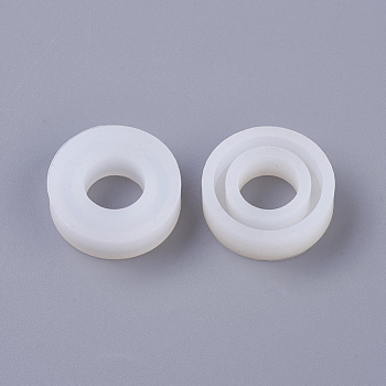 DIY Ring Silicone Molds, Resin Casting Molds, For UV Resin, Epoxy Resin Jewelry Making, White, Size: 7, 17mm, 8.5mm