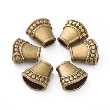 Tibetan Style Bead Cones, Cadmium Free & Nickel Free & Lead Free, Column, Antique Bronze, 15x15x8mm, Hole: 6x3mm, Inner Diameter: 13x5.5mm