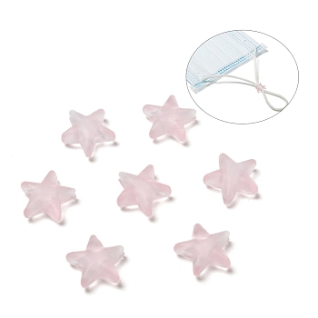 Star PVC Plastic Cord Lock for Mouth Cover, Anti Slip Cord Buckles, Rope Adjuster, Lavender Blush, 10.5x10.5x4mm, Hole: 2.5x4mm