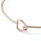 Stainless Steel Hollow Out Heart Bangle(BJEW-YW0001-08RG)-2