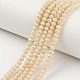 Electroplate Opaque Solid Color Glass Beads Strands(EGLA-A034-P8mm-L14)-1