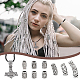 Alloy Norse Viking Hammer Pendant Necklace with Rope & Dreadlock Braiding Hair Tube Beads(NJEW-UN0001-41A)-6