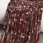 Natural Red Rainbow Jasper Beads Strands, Cube, 2.5x2.5x2.5mm, Hole: 0.8mm, about 151pcs/strand, 15.08''(38.3cm)(GG-CBA2498-A06-01)