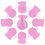 20Pcs Gourd Velvet Drawstring Bags, Pink, 12x9cm(TP-BBC0001-07B-02)