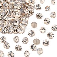 Preciosa&reg MAXIMA Crystal Round Stones, Czech Crystal, Dura Foiling, Round(431 11 615 Chaton), 00030 235 Honey, SS18(4.2~4.4mm)(Y-PRC-RBSS18-00030-235)