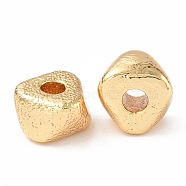 Brass Beads, Polygon, Real 18K Gold Plated, 6.5x6.5x4mm, Hole: 1.8mm(KK-P223-22G)
