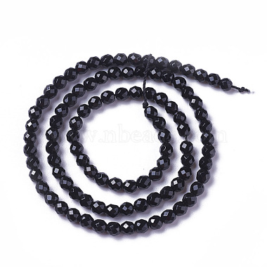 brins de perles d'onyx noir naturel(G-F596-28-2mm)-2