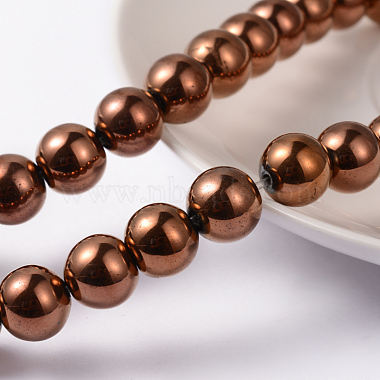 4mm Sienna Round Non-magnetic Hematite Beads