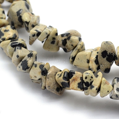 Chapelets de perles en jaspe dalmatien naturelle(G-P332-20)-2