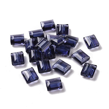 12mm PrussianBlue Rectangle Glass Beads