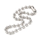 304 ensemble collier et bracelet chaîne boule en acier inoxydable(STAS-D181-02P-01A)-2