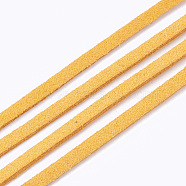 Faux Suede Cord, Faux Suede Lace, Orange, 2.5~2.8x1.5mm, about 1.09 yards(1m)/strand(LW-R023-2.8mm-39)