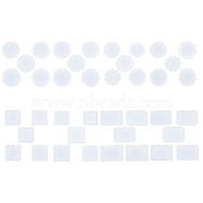 BENECREAT 4Sets 4 Styles Lace Papers, for Scrapbook, Cake, Wedding, Tableware Decoration, White, 1set/style(DIY-BC0002-90)