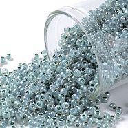 TOHO Round Seed Beads, Japanese Seed Beads, (915) Dark Sea Foam Ceylon Pearl, 11/0, 2.2mm, Hole: 0.8mm, about 5555pcs/50g(SEED-XTR11-0915)