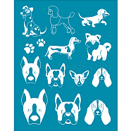 Silk Screen Printing Stencil, for Painting on Wood, DIY Decoration T-Shirt Fabric, Dog Pattern, 100x127mm(DIY-WH0341-269)