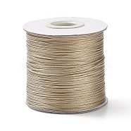 Waxed Polyester Cord, Bead Cord, Multi-Ply, Round, PapayaWhip, 1mm, about 185 yards/roll(YC-XCP0002-05)
