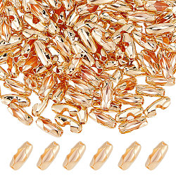 200Pcs Brass Ball Chain Connectors, Real 18K Gold Plated, 9x3.5mm, Hole: 1.2mm(KK-BBC0004-70)