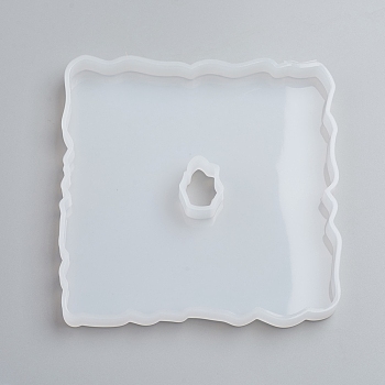 Silicone Cup Mat Molds, Resin Casting Molds, For UV Resin, Epoxy Resin Jewelry Making, Nuggets, White, 120x1120x12mm
