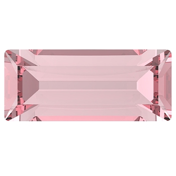 Preciosa&reg MAXIMA Crystal Fancy Stones, Czech Crystal, 435 26 212 Baguette, Dura Foiling, 70020 Light Rose, 7x3mm