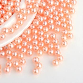 Imitation Pearl Acrylic Beads, No Hole, Round, Sandy Brown, 1.5~2mm, about 10000pcs/bag