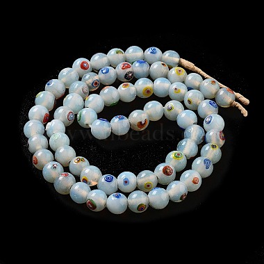 Azure Round Lampwork Beads
