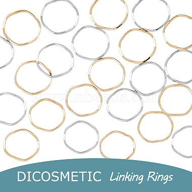 dicosmétique 120pcs 2 couleurs anneaux de liaison en laiton(KK-DC0002-69)-3