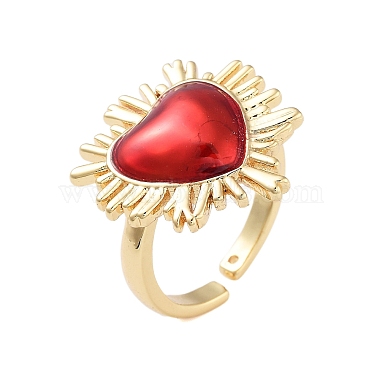 Red Heart Brass Finger Rings