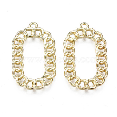 Light Gold Oval Alloy Pendants