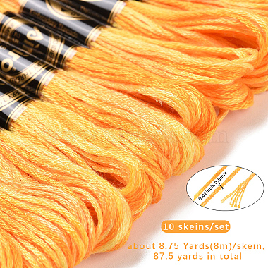 10 Str&auml;nge 6-lagiges Polyester-Stickgarn(OCOR-CY0004-38G)-2
