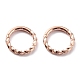 Ion Plating(IP) Twisted Ring Hoop Earrings for Girl Women(STAS-K233-02A-RG)-1