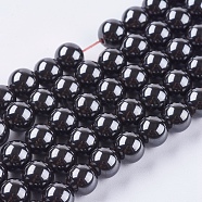 Magnetic Synthetic Hematite Beads Strands, Grade A, Round, Black, 8mm, Hole: 1mm, 15.5 inch(X-G-Q893-8mm)