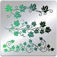 Stainless Steel Cutting Dies Stencils, for DIY Scrapbooking/Photo Album, Decorative Embossing DIY Paper Card, Matte Stainless Steel Color, Leaf Pattern, 15.6x15.6cm(DIY-WH0279-085)