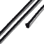 20M Polyester Braided Cord for Jewelry Making, Round, Black, 2mm, about 21.87 Yards(20m)/Roll(OCOR-G015-04A-04)
