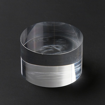 Column Transparent Acrylic Jewelry Display Pedestals, for Small Jewelry, Cosmetic Showing, Clear, 4x2.5cm