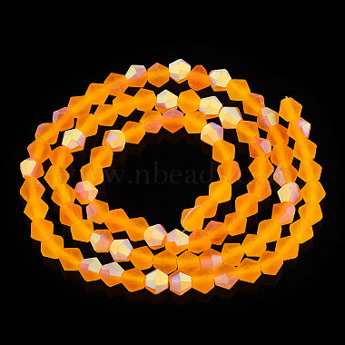 Imitate Austrian Crystal Bicone Frosted Glass Beads Strands(GLAA-F029-TM4mm-A23)-3