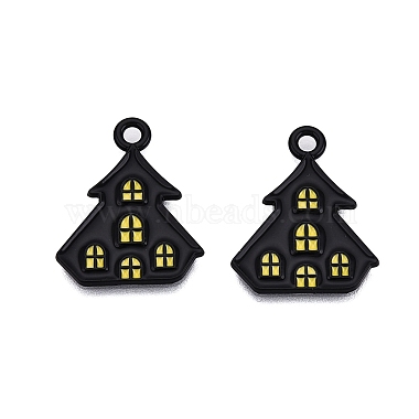 pendentifs en alliage émaillé peints en spray sur le thème d'Halloween(ENAM-T020-09M)-2