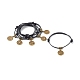 Flat Round with 12 Constellations Tibetan Style Alloy Charm Bracelets(BJEW-JB06365)-1