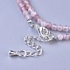 Colliers avec perles de quartz rose naturel(X-NJEW-K114-A-A01)-2